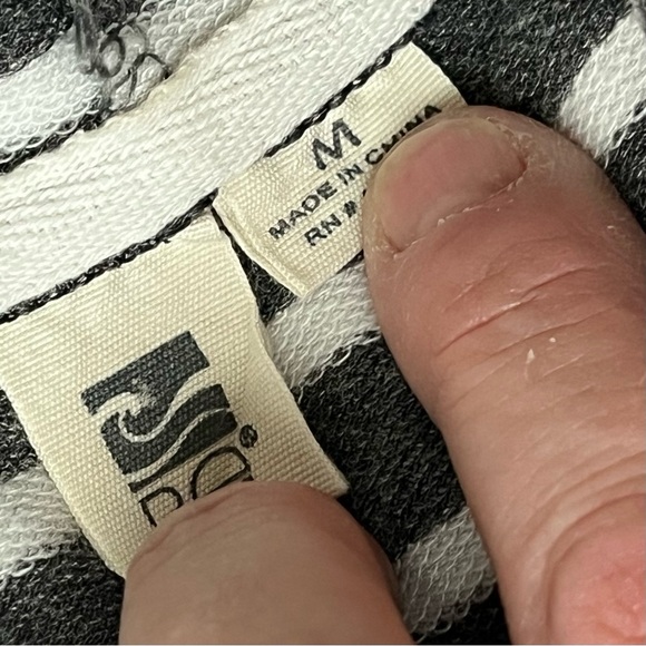 Be All Sportswear Corp Striped Kangaroo Pocket Mini Dress Nautical Preppy M - Picture 8 of 9